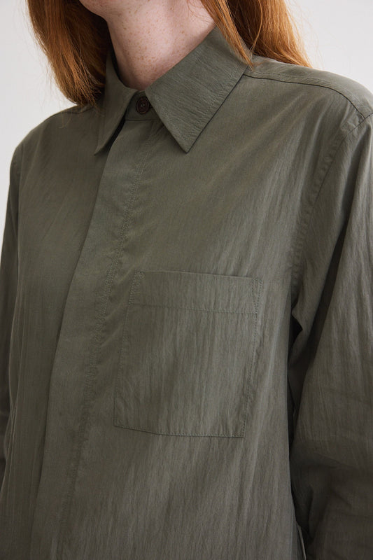 Power Move Poplin Top
