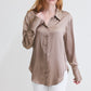 Shift Your Gaze Silk Button Down Blouse