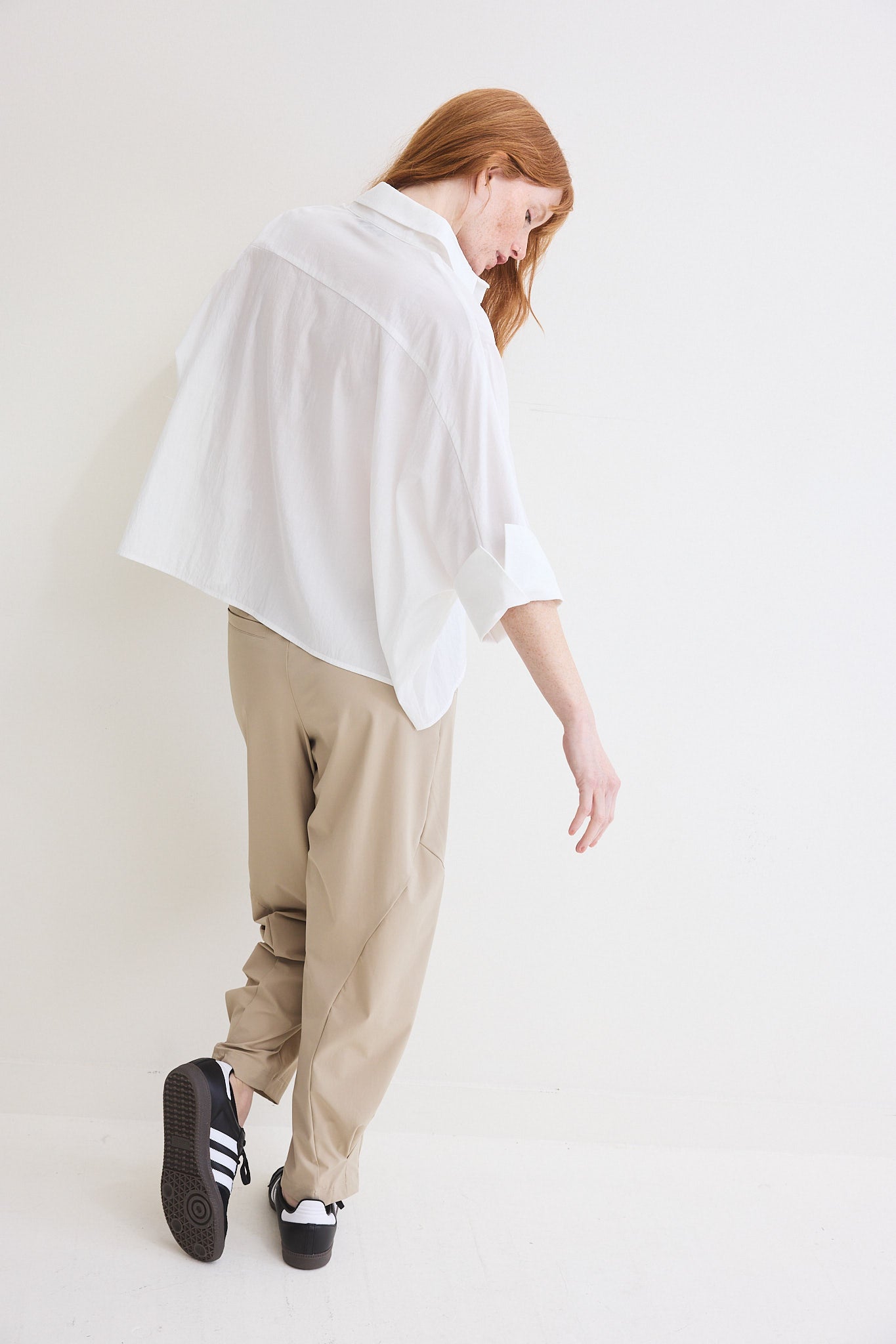 Oversized Poplin Cropped Blouse