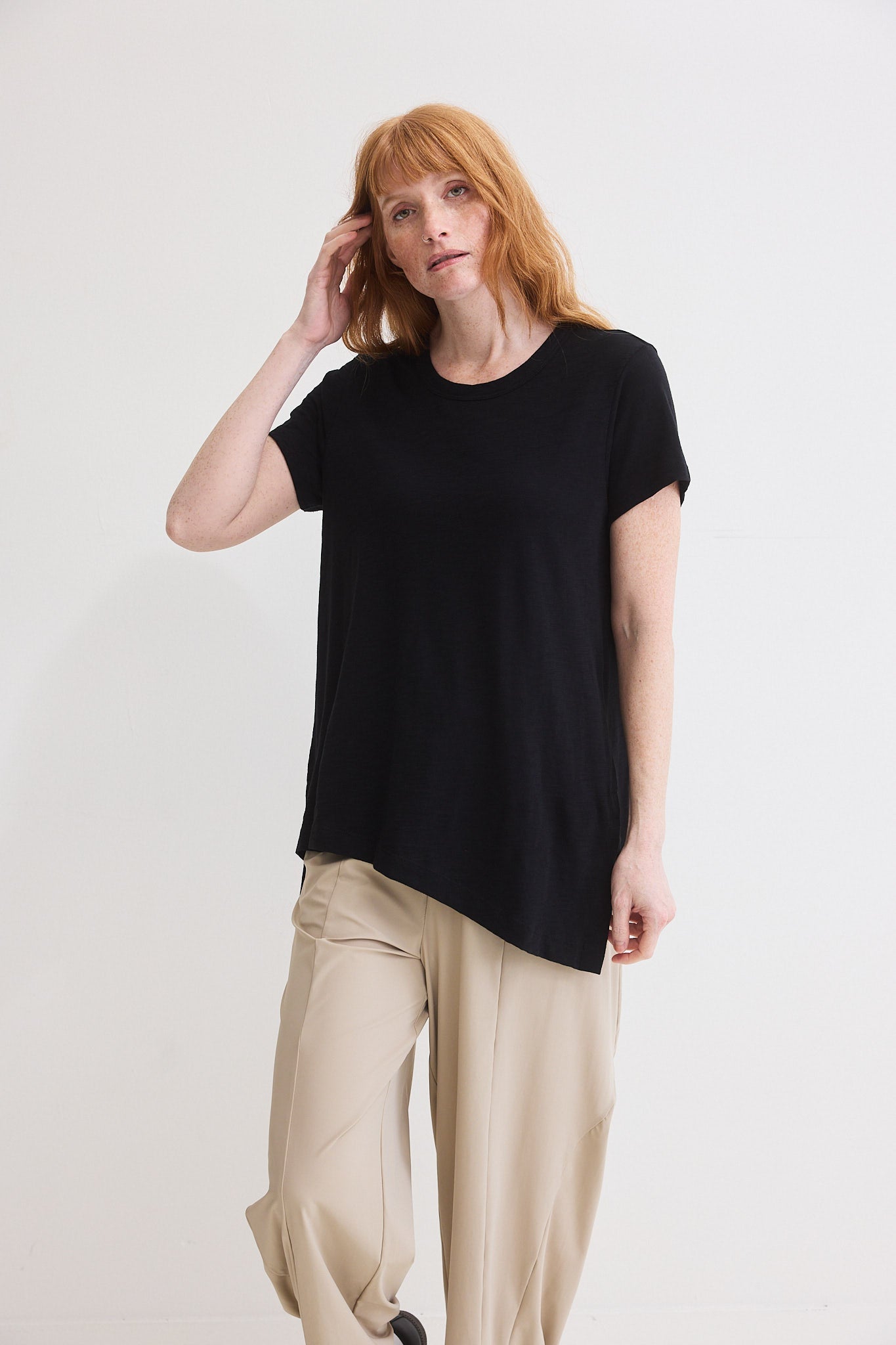 Bliss Asymmetric Pima Cotton Tee