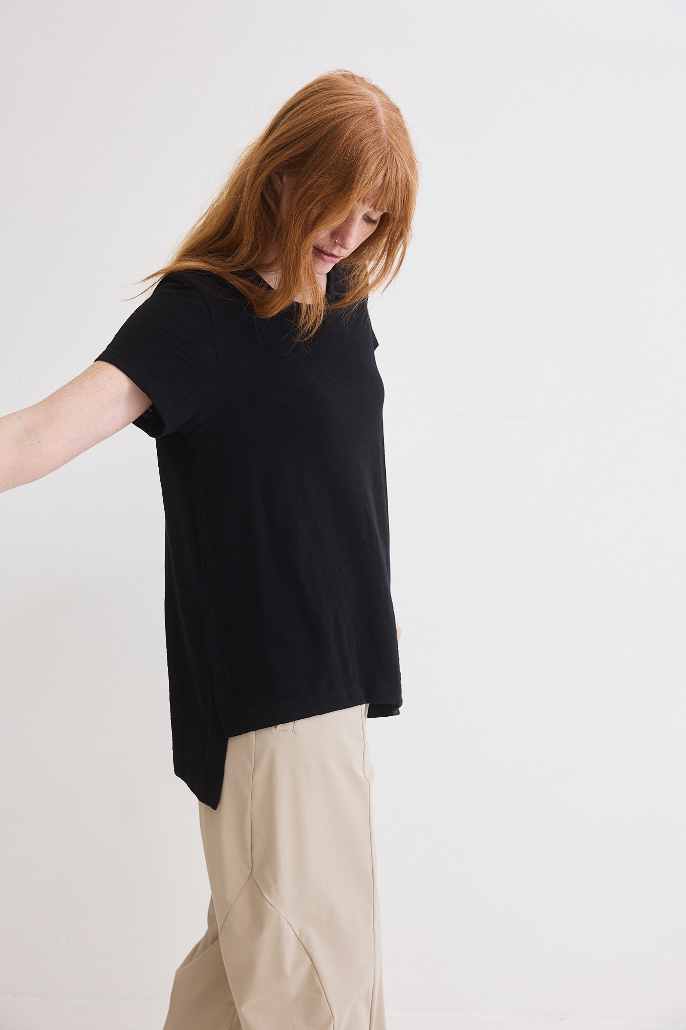 Bliss Asymmetric Pima Cotton Tee