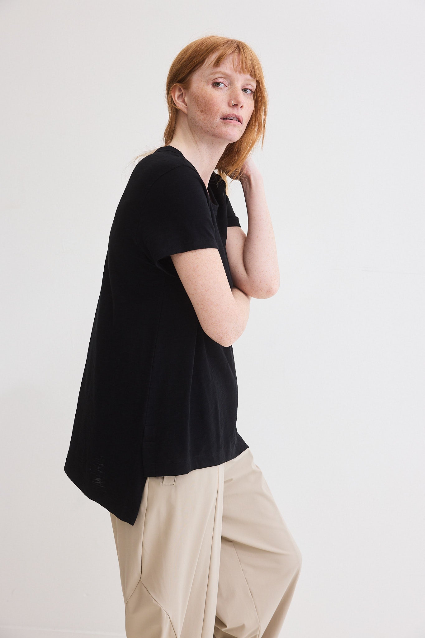 Bliss Asymmetric Pima Cotton Tee