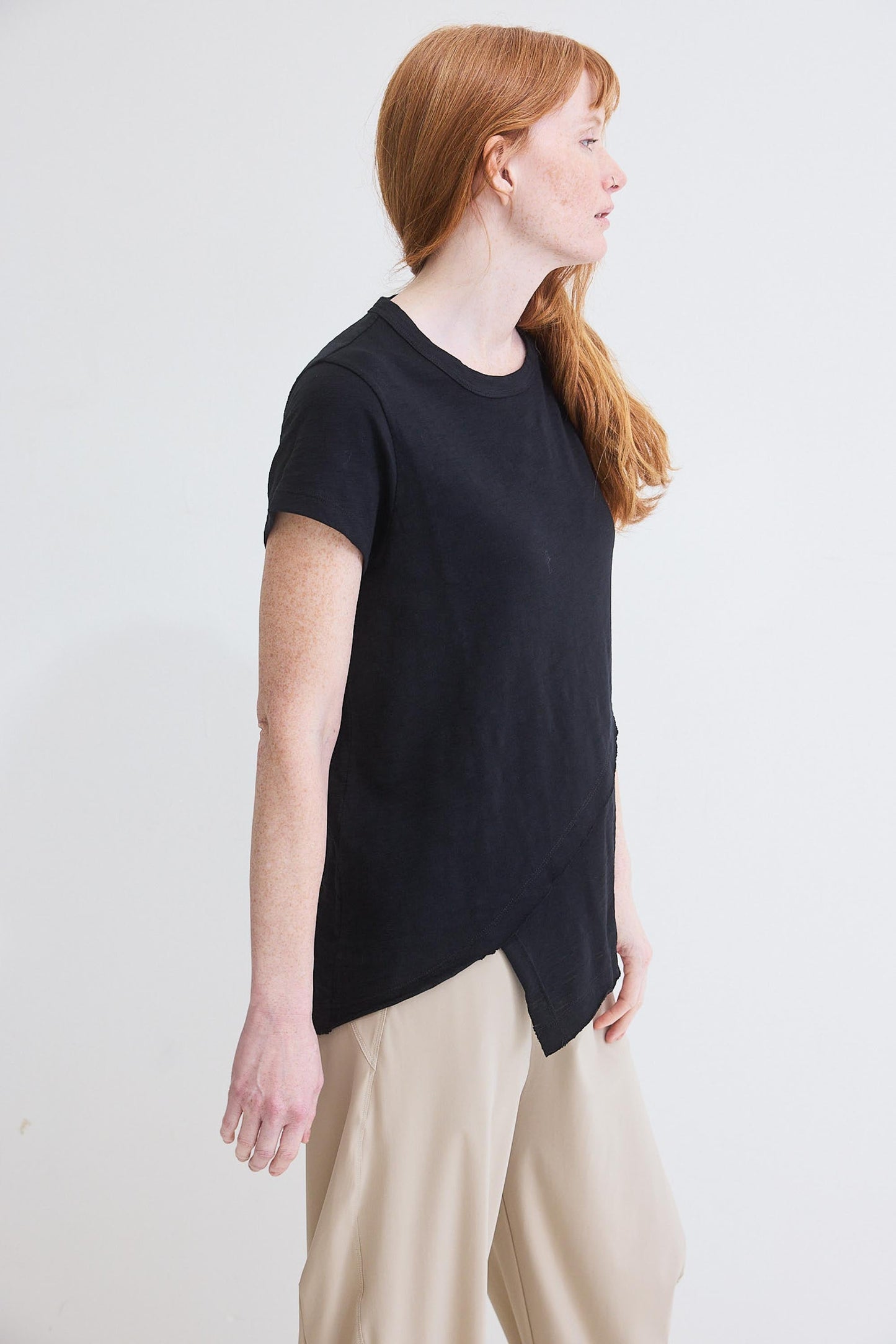 Inner Glow Asymmetric Short Sleeve Top