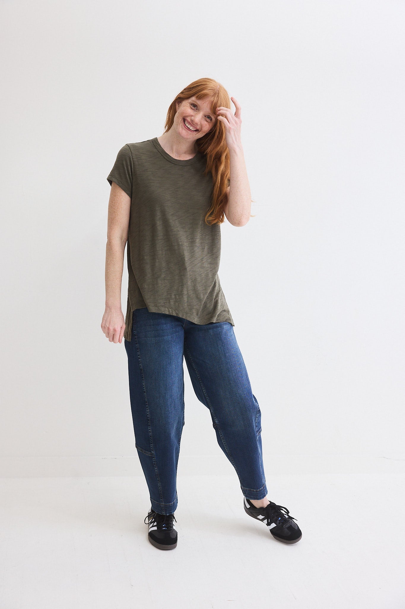 Bliss Asymmetric Pima Cotton Tee