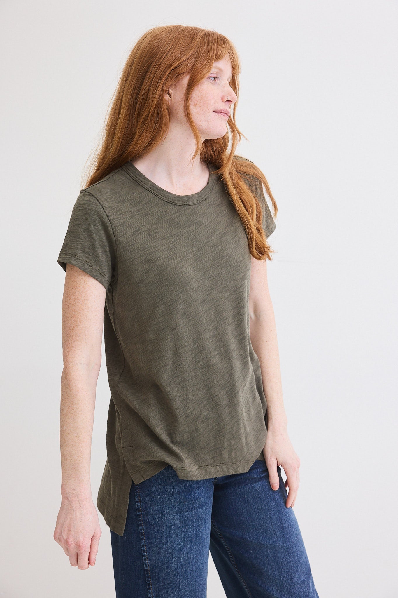 Bliss Asymmetric Pima Cotton Tee