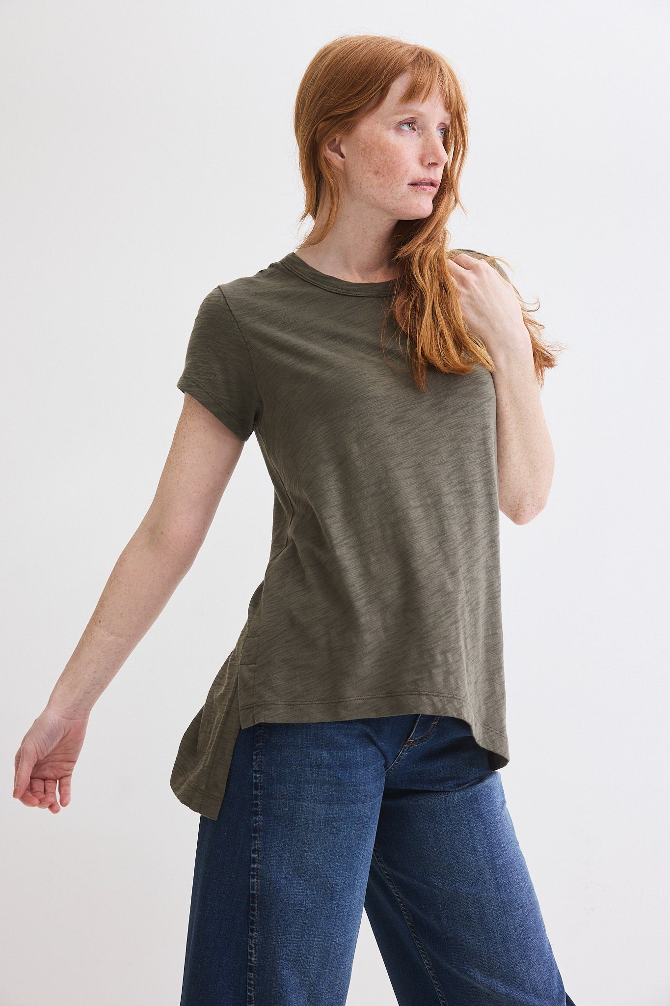 Bliss Asymmetric Pima Cotton Tee