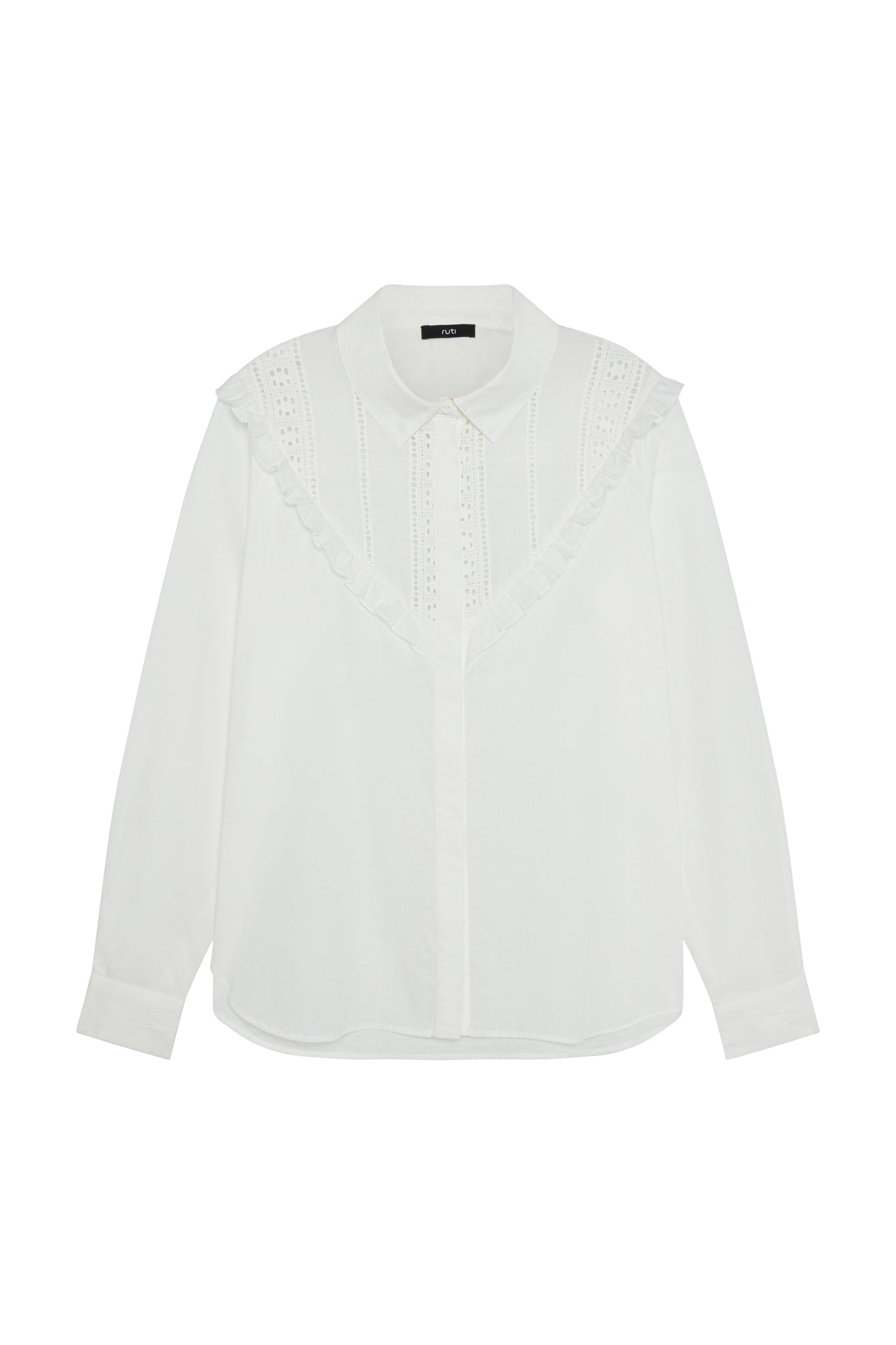 In Contrast Lace Blouse