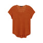 True Basic Scoop Neck Linen Top