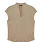 Cap Sleeve Washable Silk Blouse