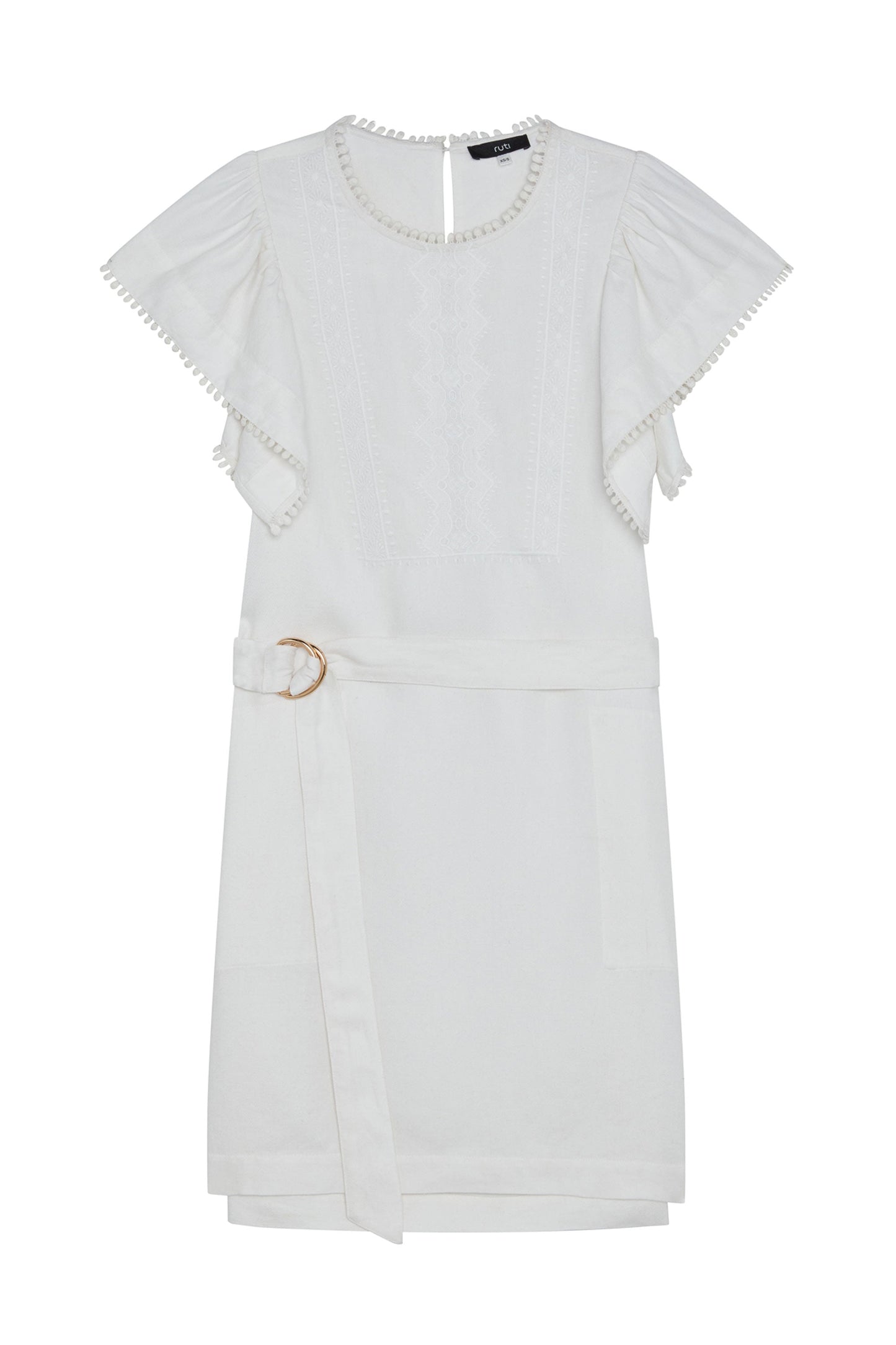 Embroidered Crete Short Dress
