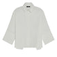 Oversized Poplin Cropped Blouse