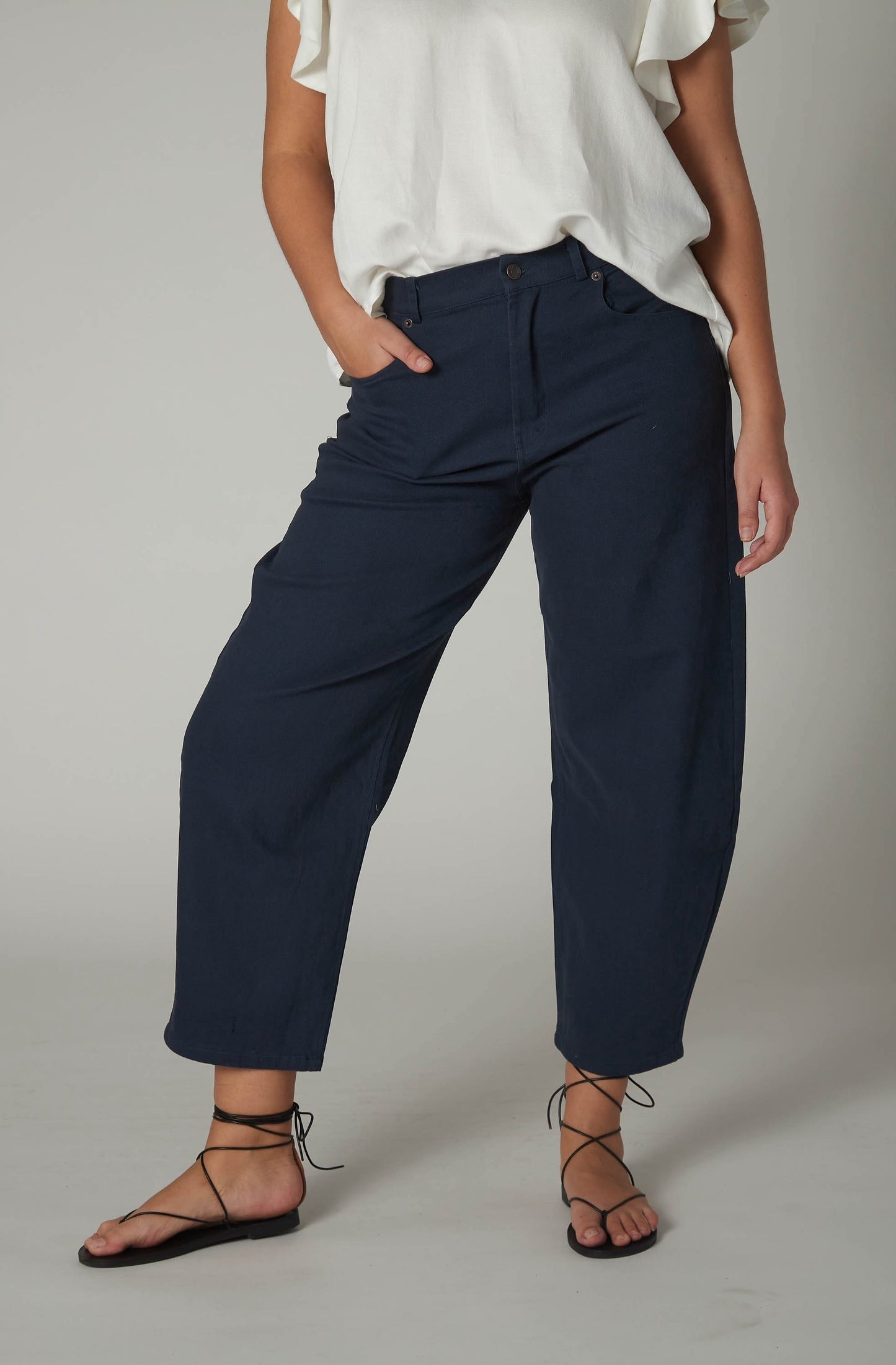 The Barrel Leg Denim Pants