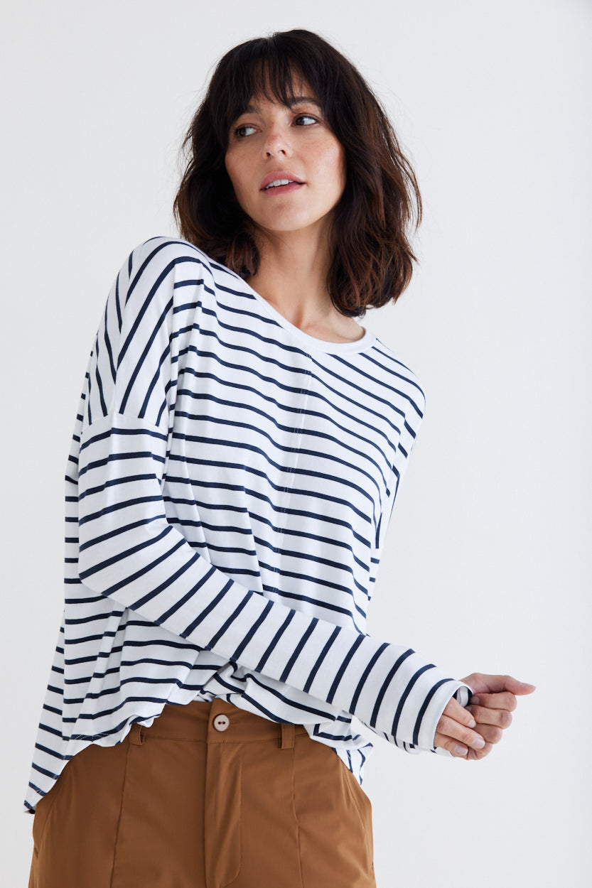 Between the Lines Long Sleeve Lounge Top