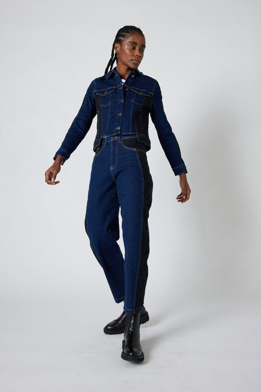 The Winning Combo Denim Barrel Leg Pant