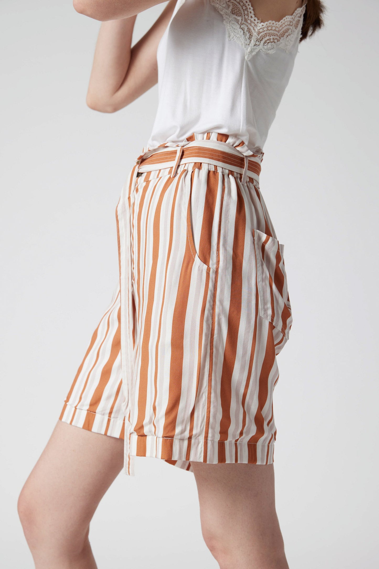 Lucky Stripe Bermuda That Actually Flatters