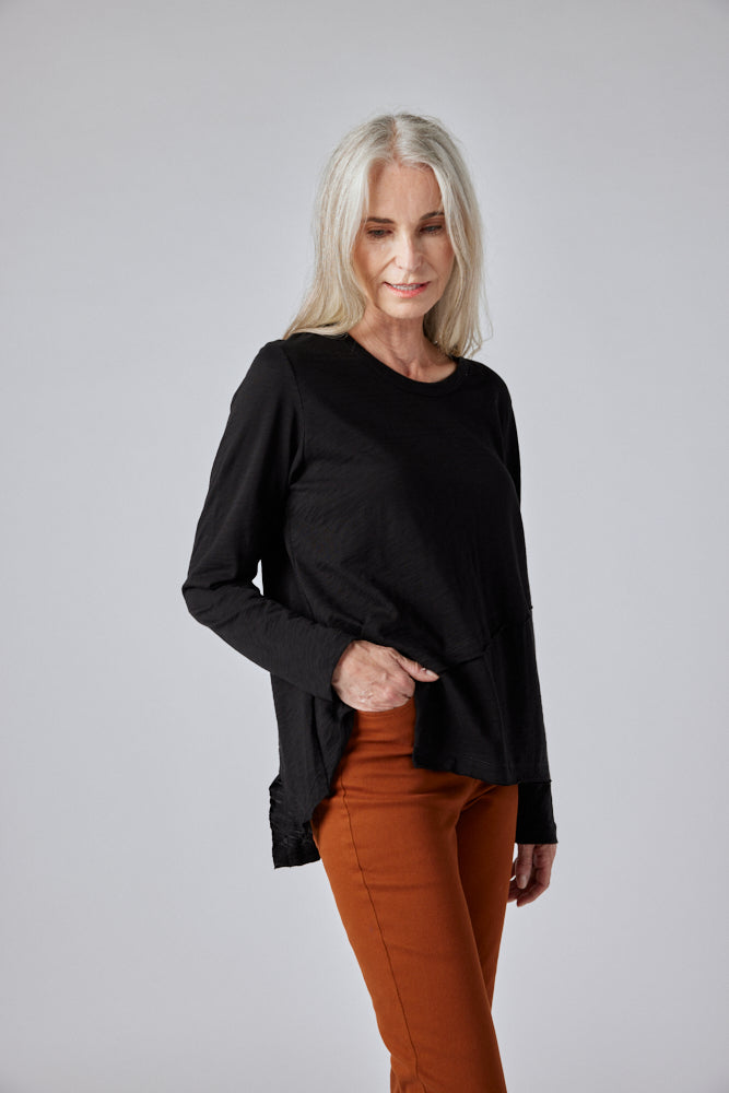 Inner Glow Asymmetric Long Sleeve Top