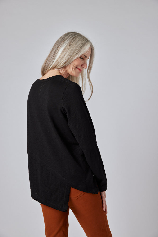 Inner Glow Asymmetric Long Sleeve Top