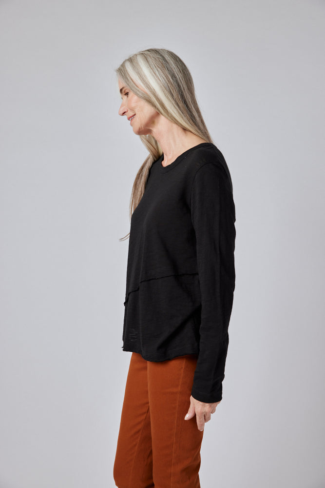 Inner Glow Asymmetric Long Sleeve Top