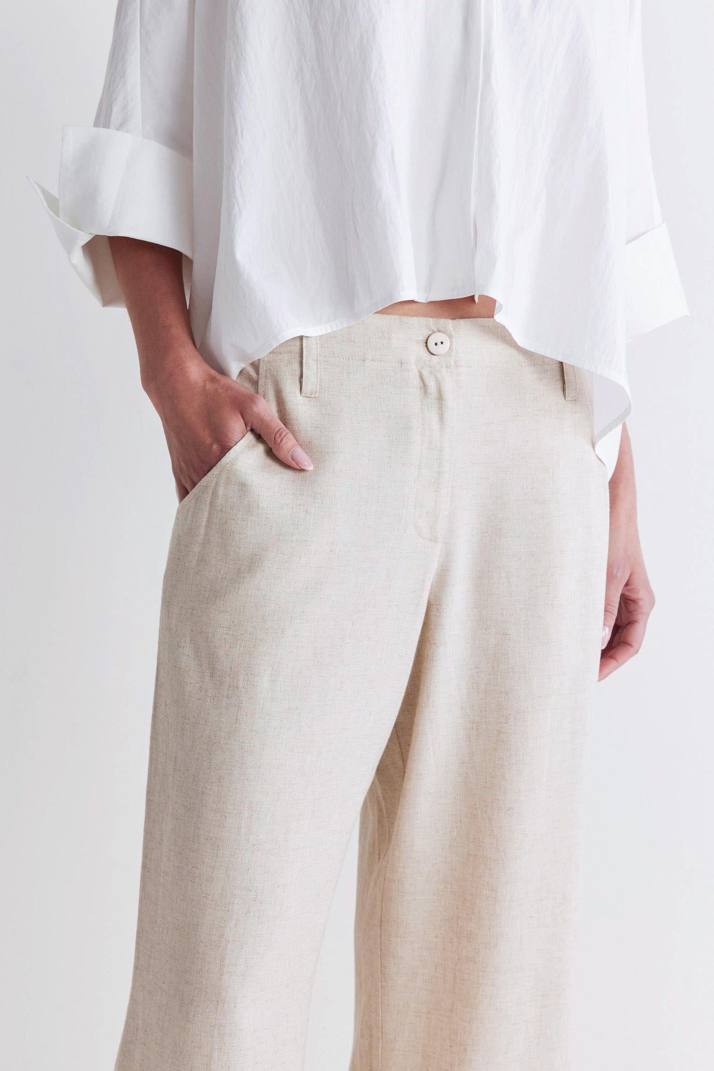 Linen A-Line Pants