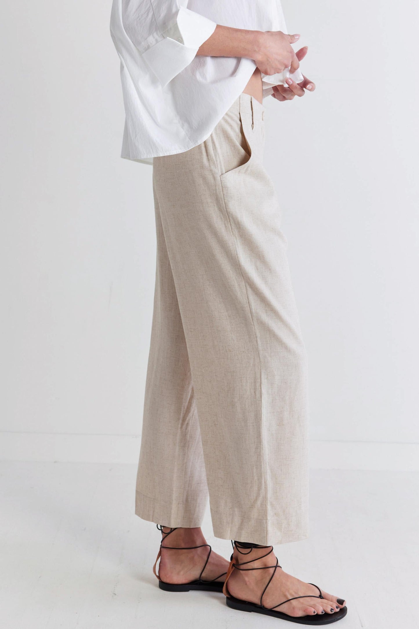 Linen A-Line Pants