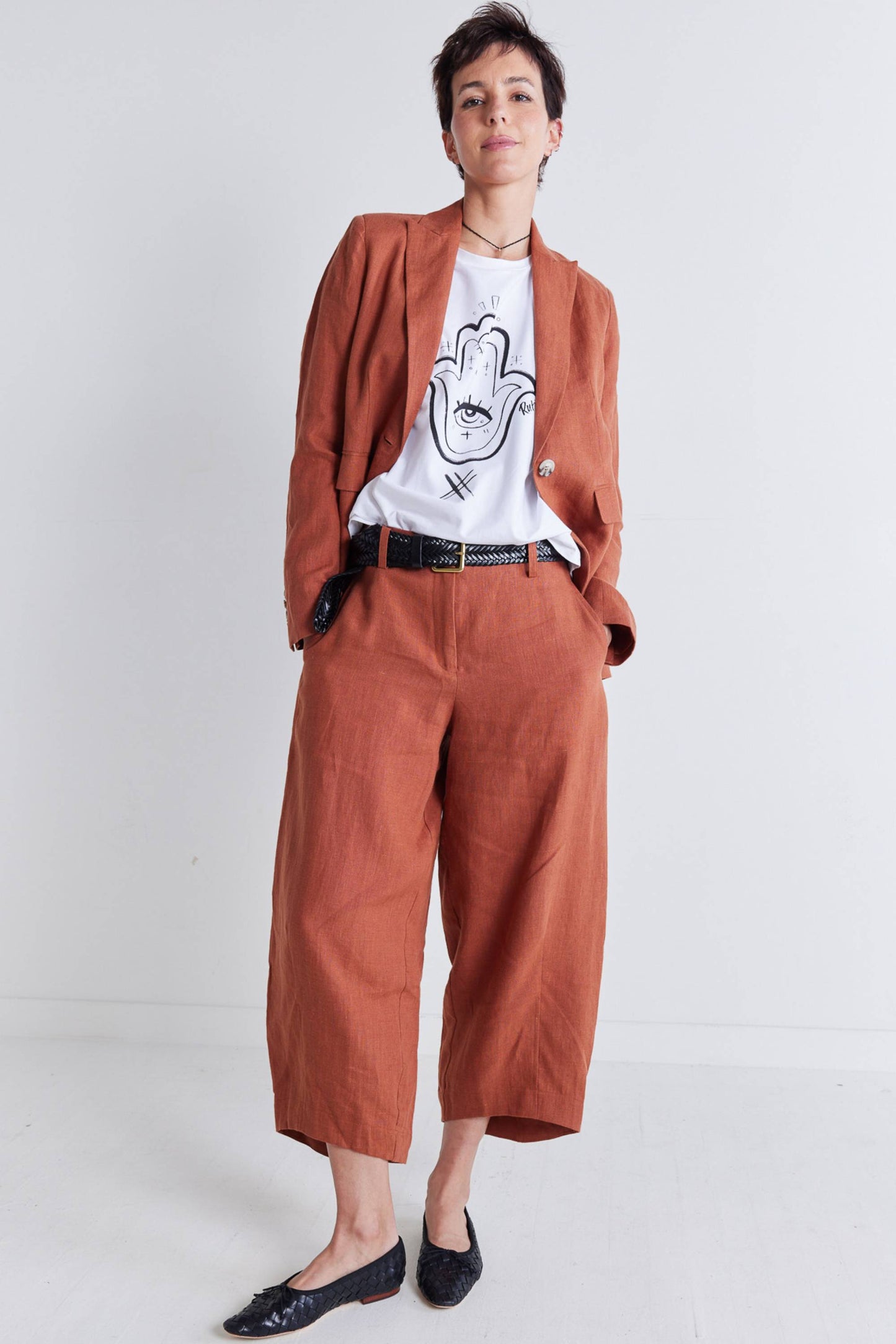 Carefree Wide Leg Linen Pants