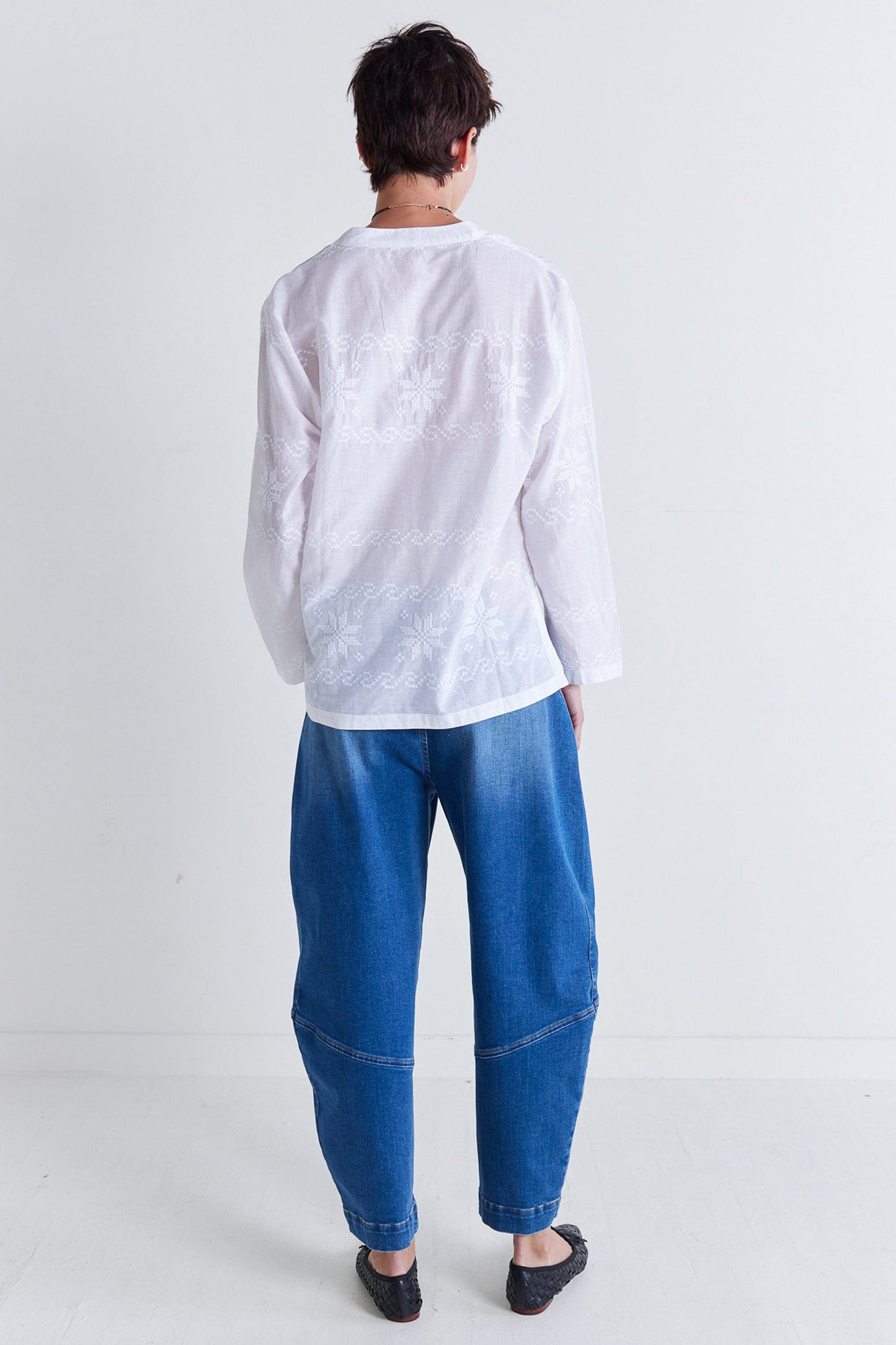 Embroidered Caftan Top