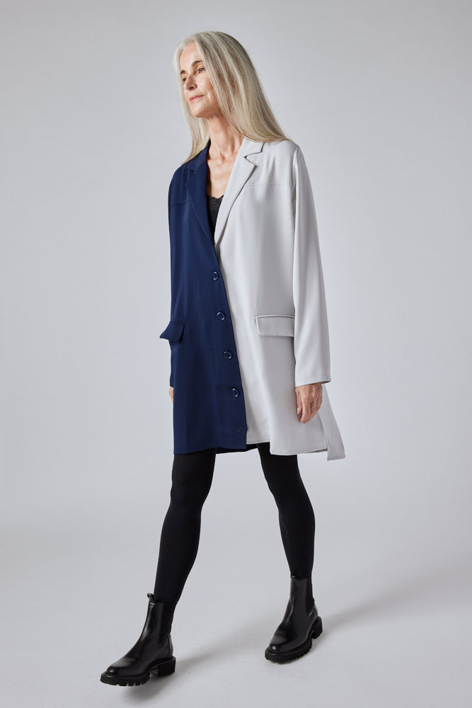 Colorblock A-Line Tunic Dress