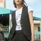 The Linen Button Vest