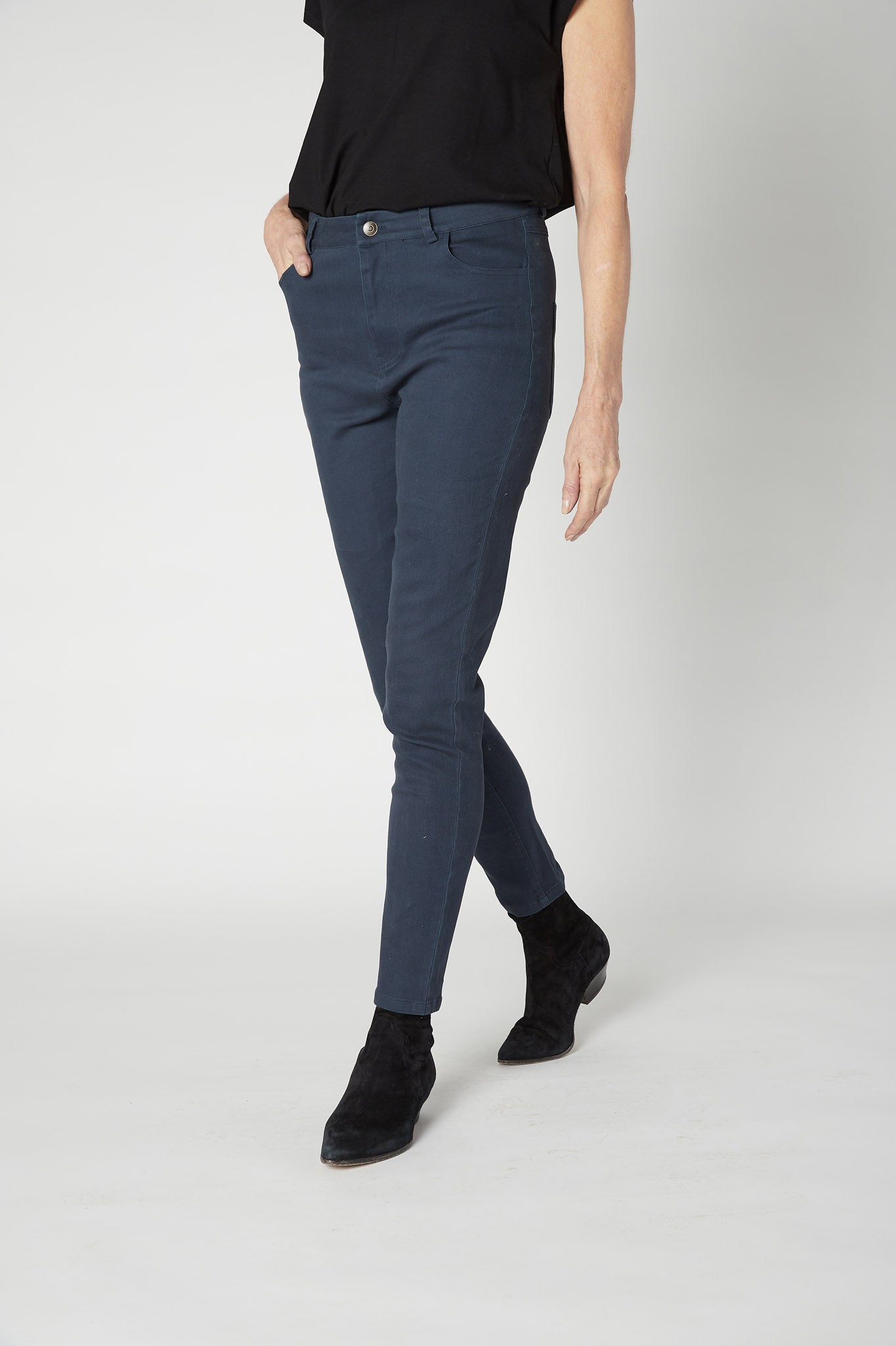 The Iconic Fitted Denim Pants