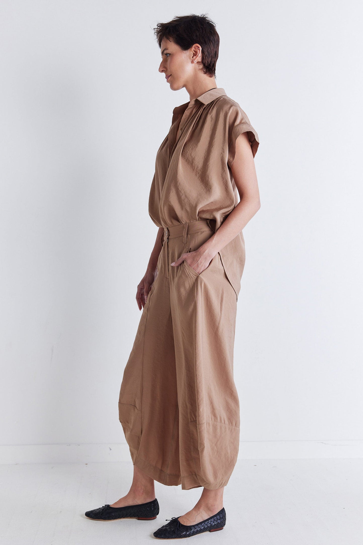 Not Your Average Wide Leg Light Poplin Pants