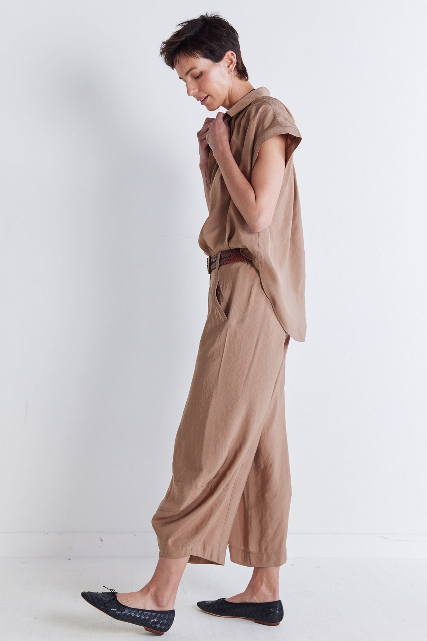 Not Your Average Wide Leg Light Poplin Pants