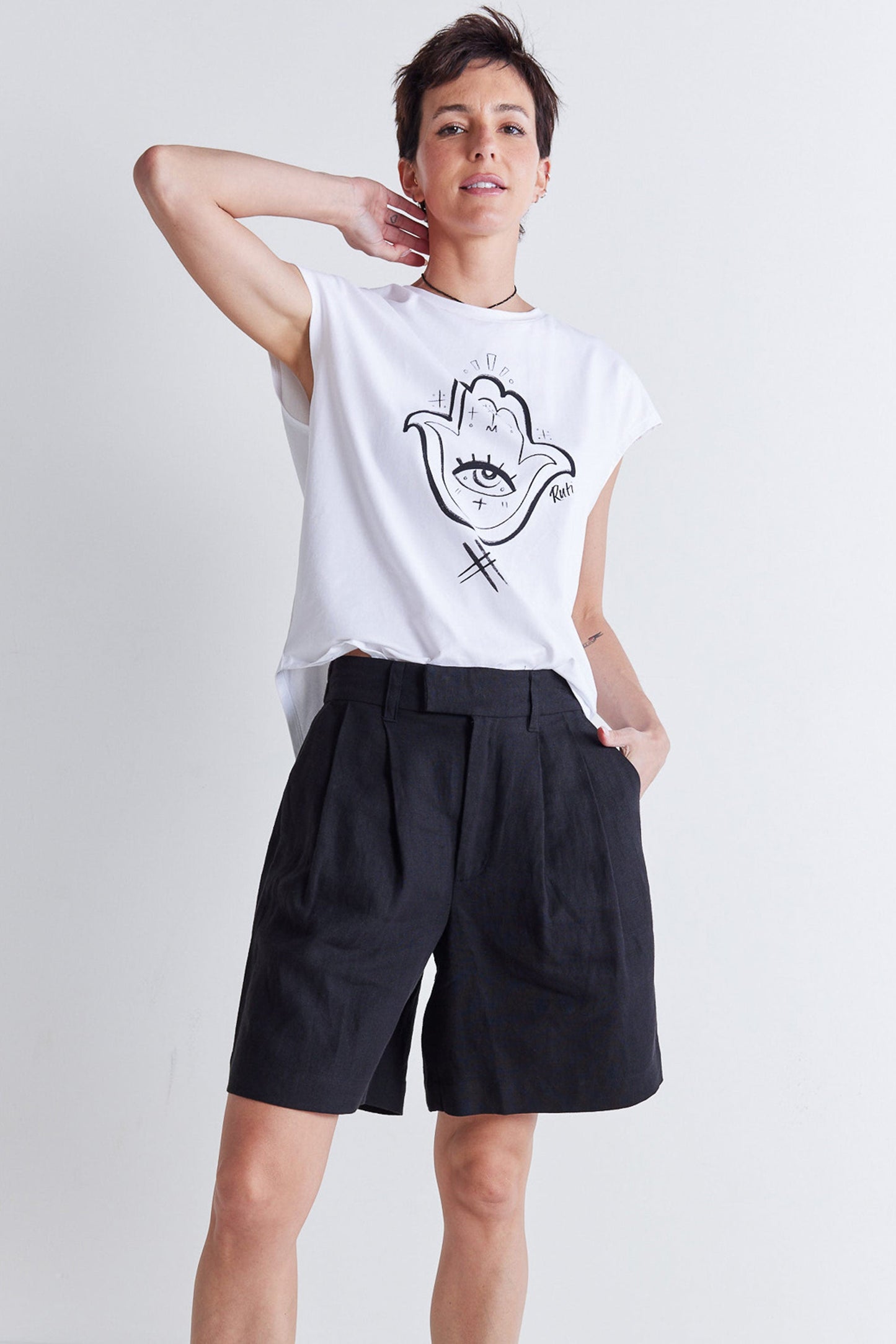 The Pleated Bermuda Shorts