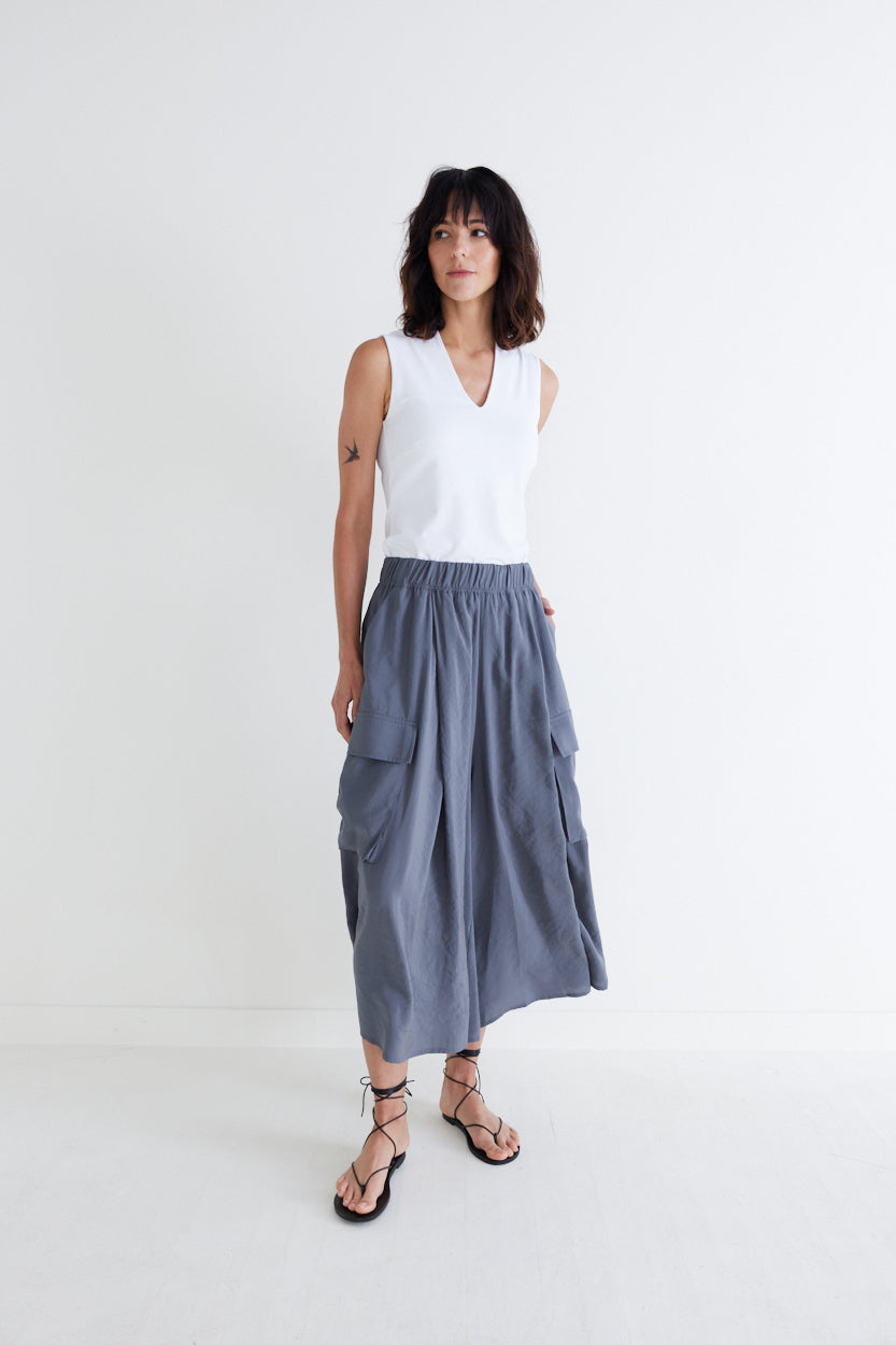 The Light Poplin Cargo Skirt Pants