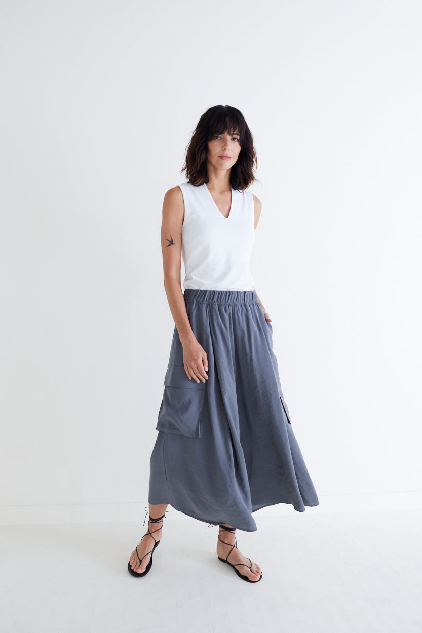 The Light Poplin Cargo Skirt Pants