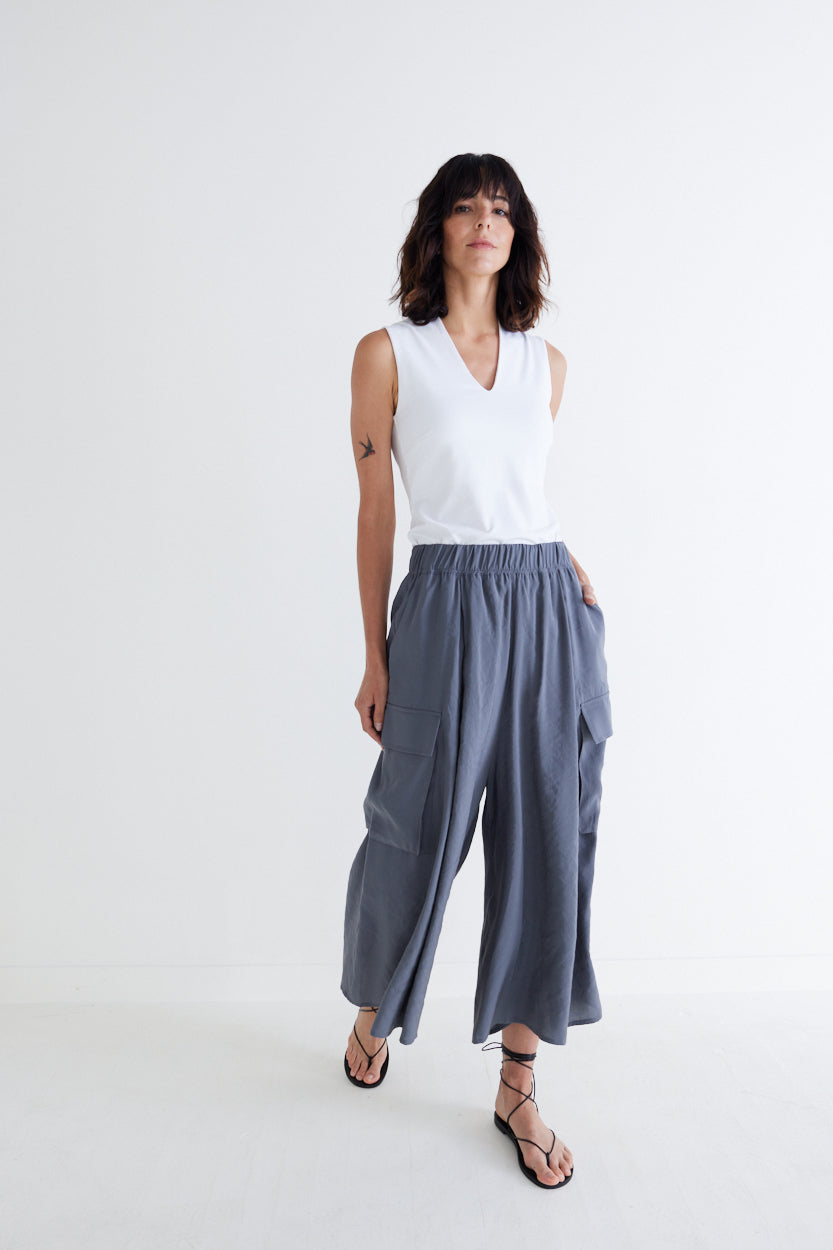 The Light Poplin Cargo Skirt Pants