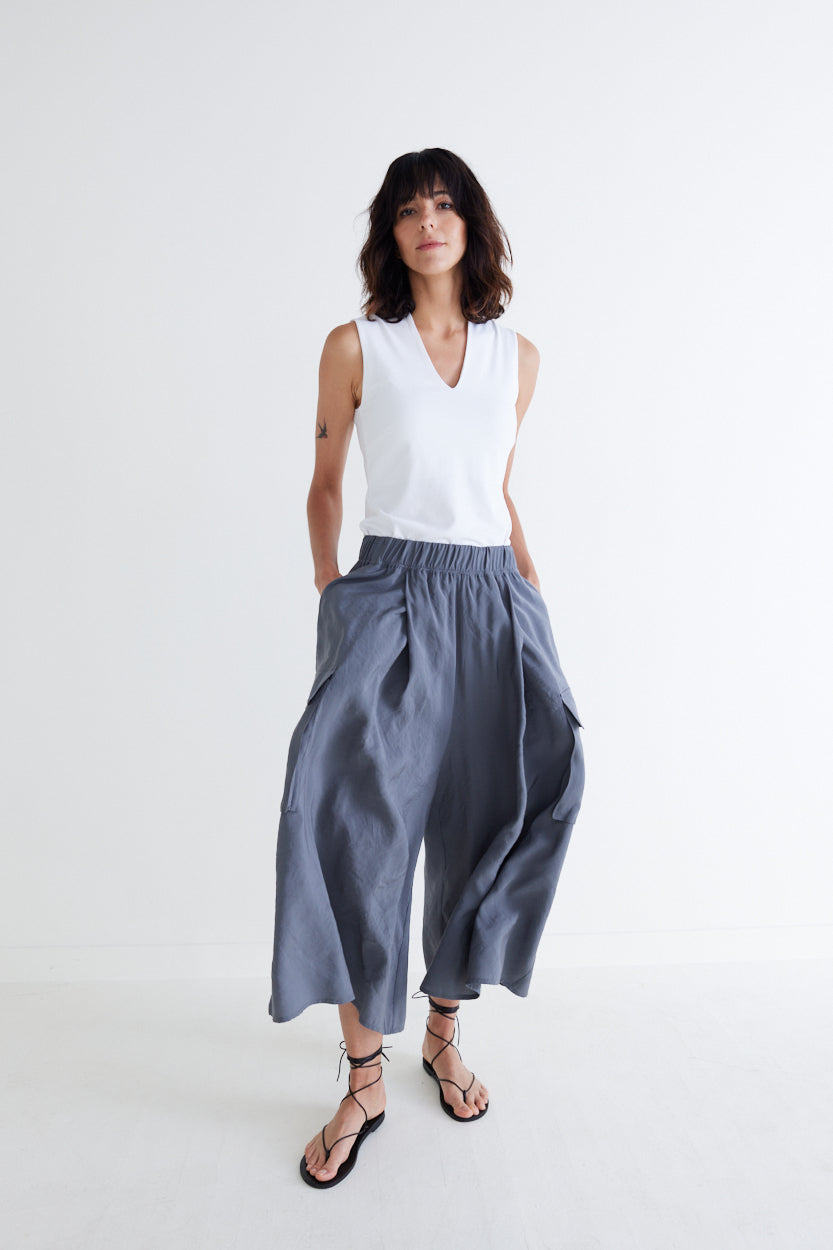 The Light Poplin Cargo Skirt Pants