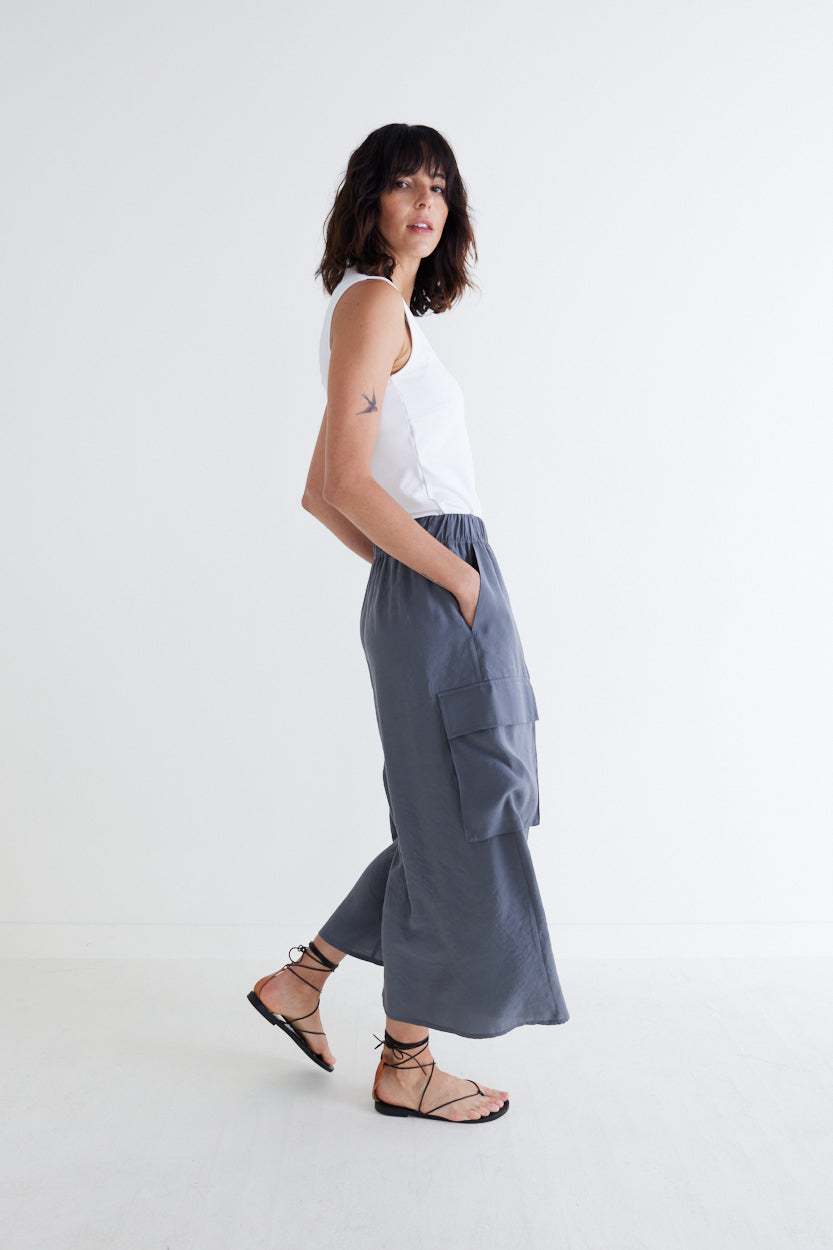 The Light Poplin Cargo Skirt Pants