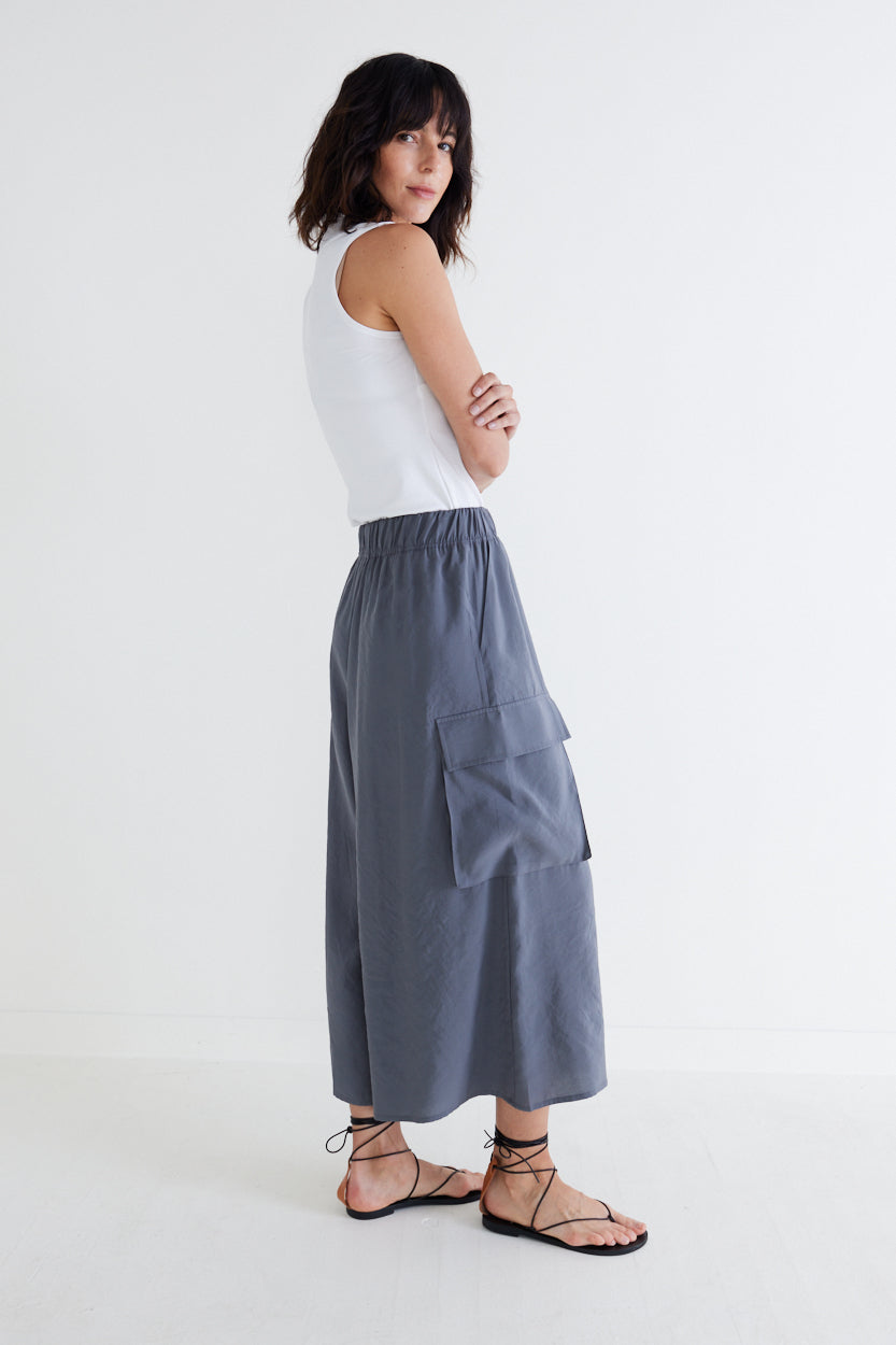 The Light Poplin Cargo Skirt Pants
