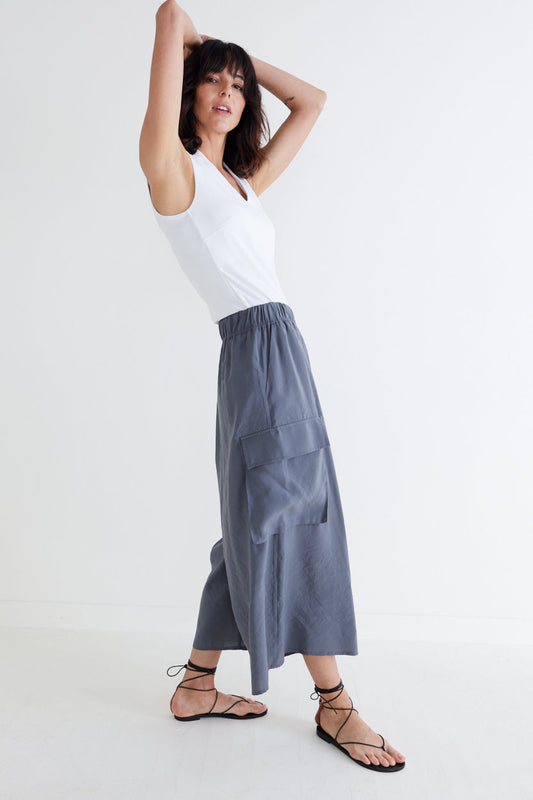 The Light Poplin Cargo Skirt Pants