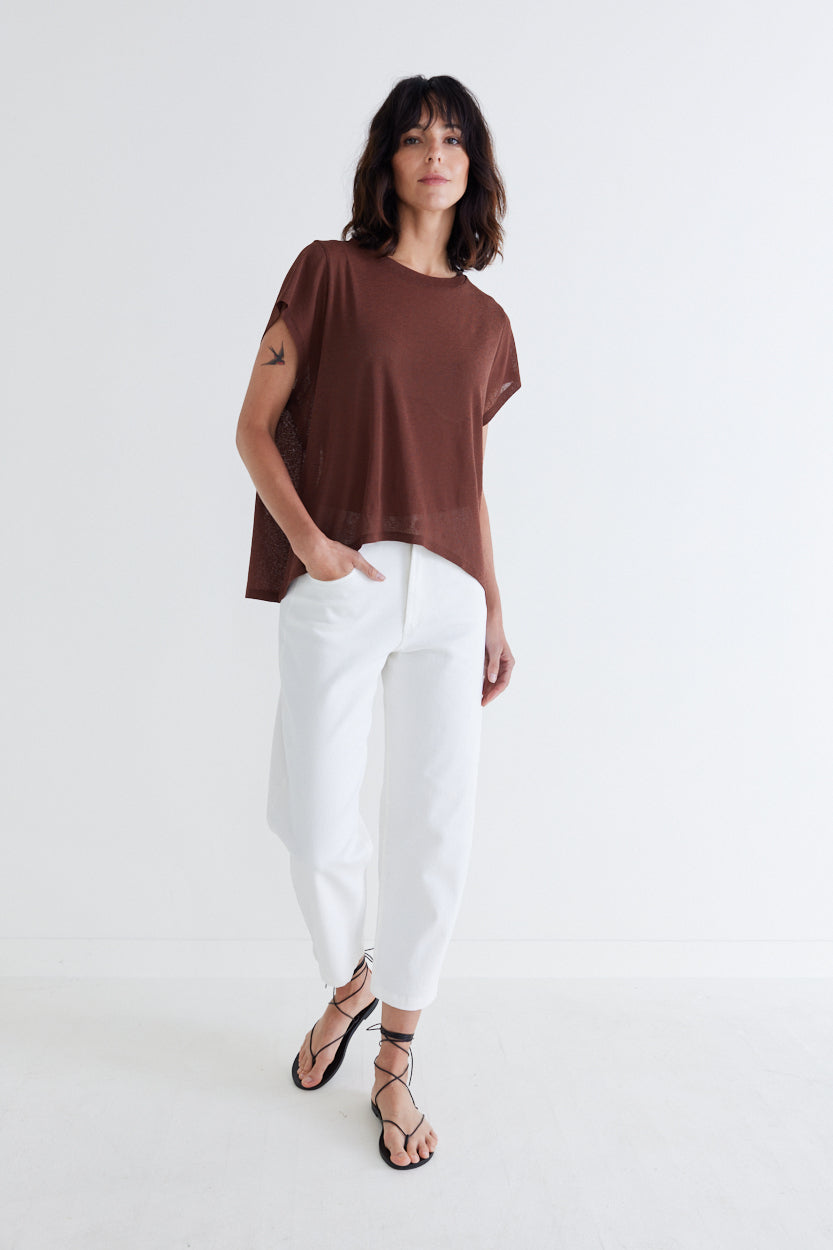 Sheer Knit Oversize Tee