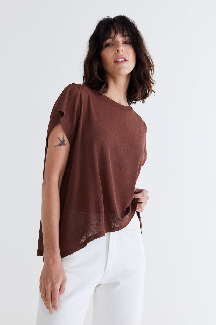 Sheer Knit Oversize Tee