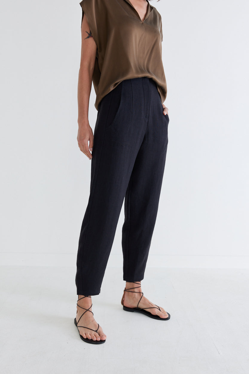 Not Too Tapered Linen Pants