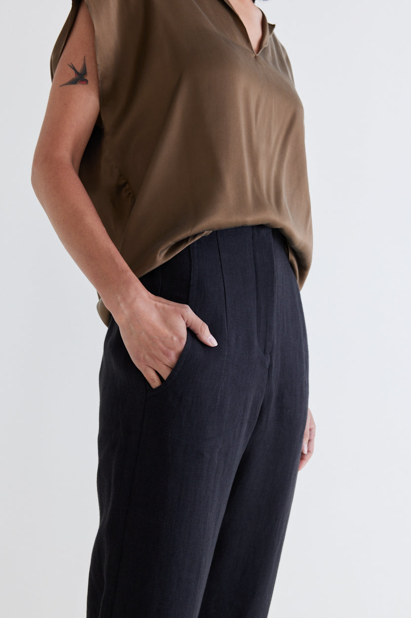 Not Too Tapered Linen Pants