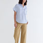 Walk the Line Short Sleeve Poplin Top
