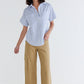 Walk the Line Short Sleeve Poplin Top