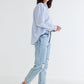 Top of the Line Long Sleeve Poplin Top