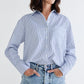 Top of the Line Long Sleeve Poplin Top