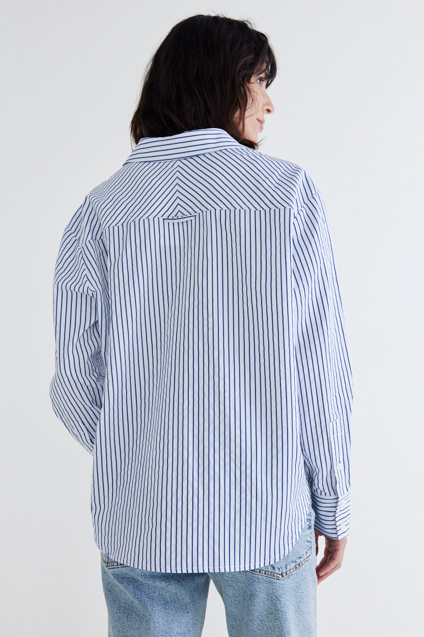 Top of the Line Long Sleeve Poplin Top
