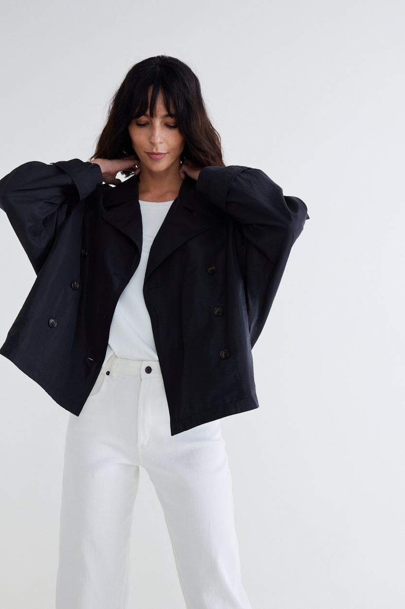 The Oversized Nylon Trench