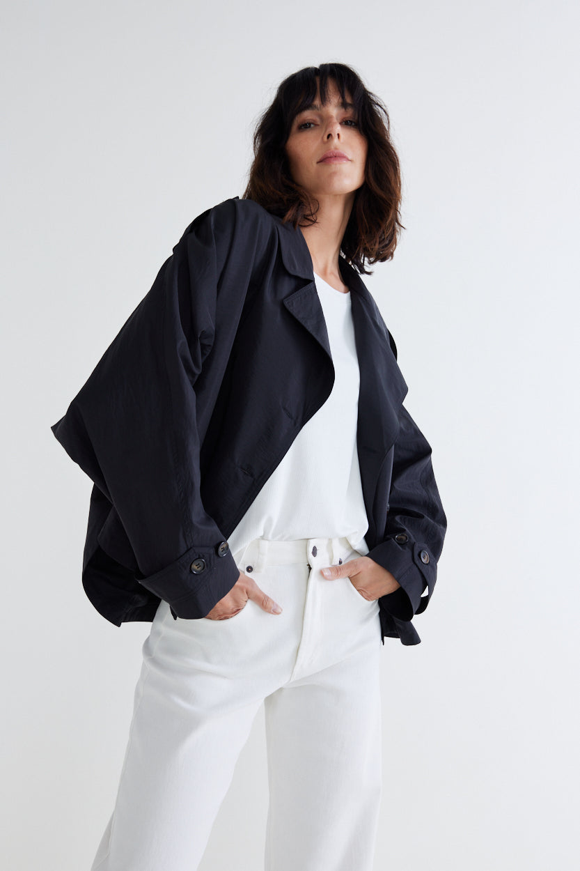 The Oversized Nylon Trench